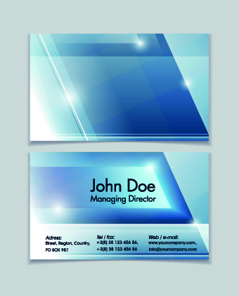 Shiny modern business cards vector 04