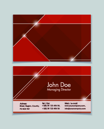 Shiny modern business cards vector 05