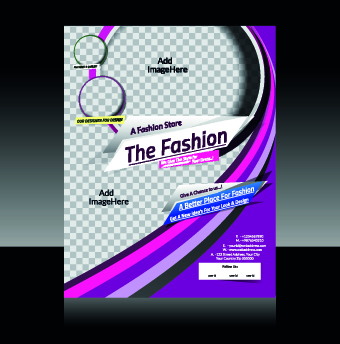 Colored abstract flyer brochure cover vector 01