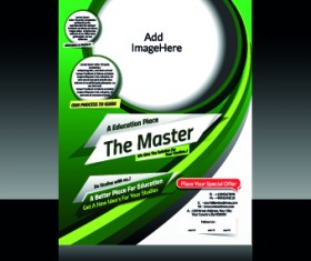 Colored abstract flyer brochure cover vector 02