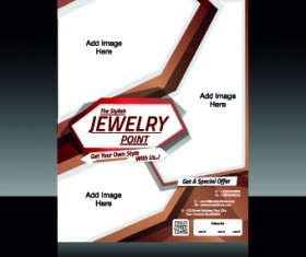 Colored abstract flyer brochure cover vector 04