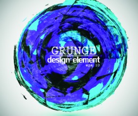Grunge design elements watercolor background vector 02