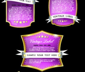 Royal luxury labels vector graphics 03