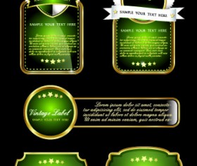 Royal luxury labels vector graphics 05