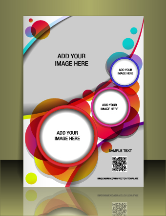 Business style brochure cover desing vector 01