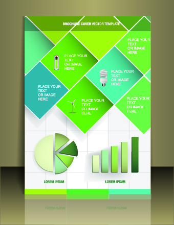 Business style brochure cover desing vector 02