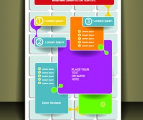 Business style brochure cover desing vector 03