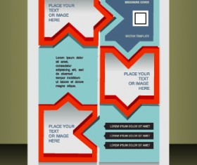 Business style brochure cover desing vector 04