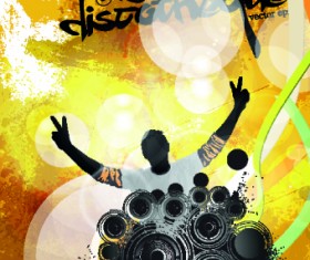 Music party poster vector illustration 01