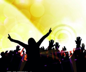Music party poster vector illustration 02