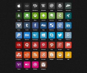 Web media psd icons creative design