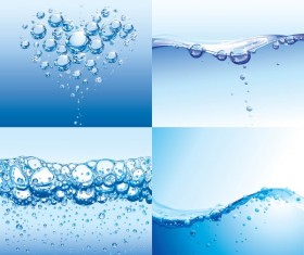 Water drops with water vector background