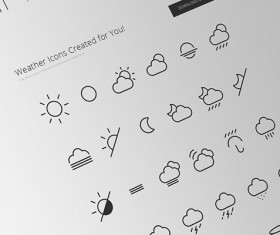 Creative Line weather icons vector