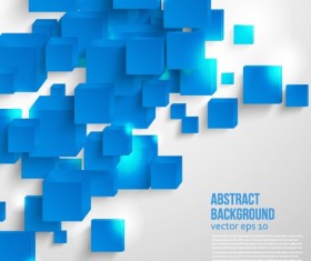Abstract blue square background vector 02