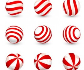 Abstract colored spherical logos design vector 01