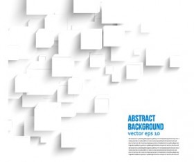 Abstract white square background vector