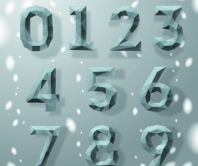 Creative geometric shapes alphabet vector graphic 01