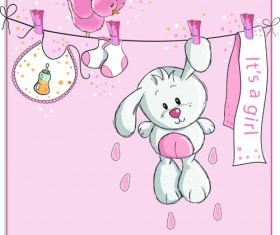 Cute bears baby cards design vector 03
