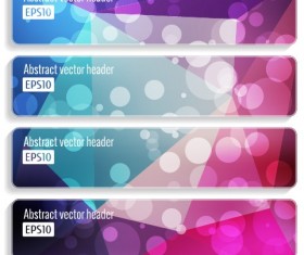 Halation abstract banner design vector set 01