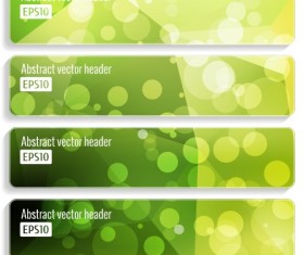 Halation abstract banner design vector set 02