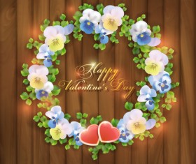 Beautiful garland valentine vector background