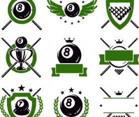 Billiards logos illustration design vector