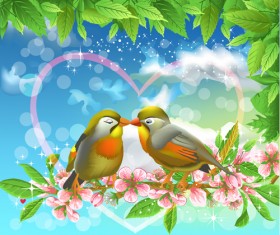 Bird lovers design vector graphic