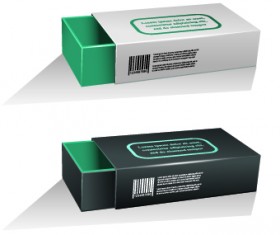 Blank package box template design vector 01