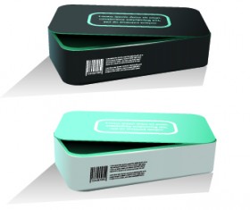 Blank package box template design vector 02