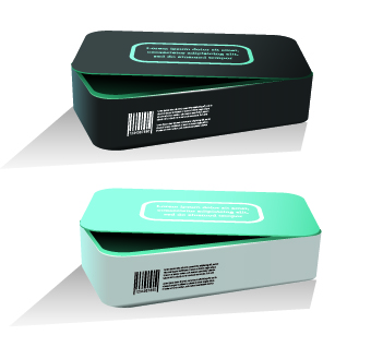 Blank package box template design vector 02