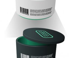 Blank package box template design vector 03