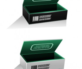 Blank package box template design vector 04