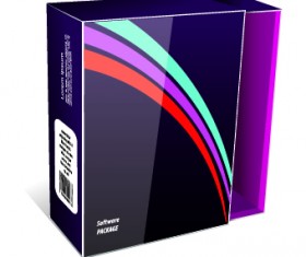 Blank package box template design vector 05