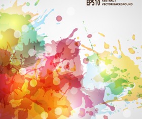 Splash watercolor blots abstract background vector 01