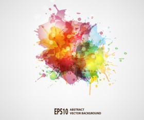 Splash watercolor blots abstract background vector 02