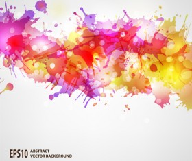 Splash watercolor blots abstract background vector 03