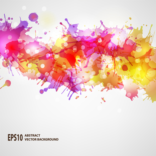 Splash watercolor blots abstract background vector 03