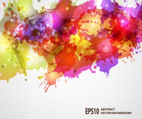 Splash watercolor blots abstract background vector 04