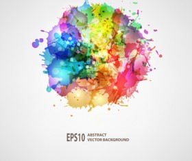 Splash watercolor blots abstract background vector 06
