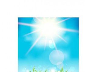 Blue sky and sun nature background