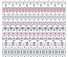 Borders ornaments pattern vector set 01