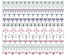 Borders ornaments pattern vector set 02