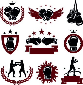 Boxing logos illustration design vector