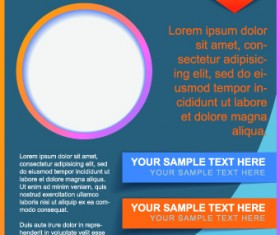 Business style brochure flyer cover design vector 03