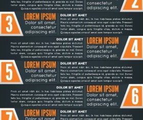 Orange style business template vector design 01