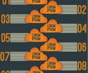 Orange style business template vector design 04