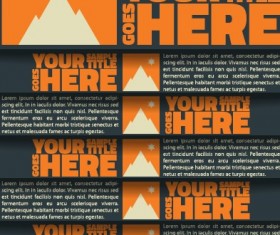 Orange style business template vector design 05