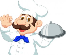 Cartoon cook cute design vector 01