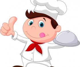 Cartoon cook cute design vector 02