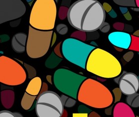 Cartoon food pattern design vector 01